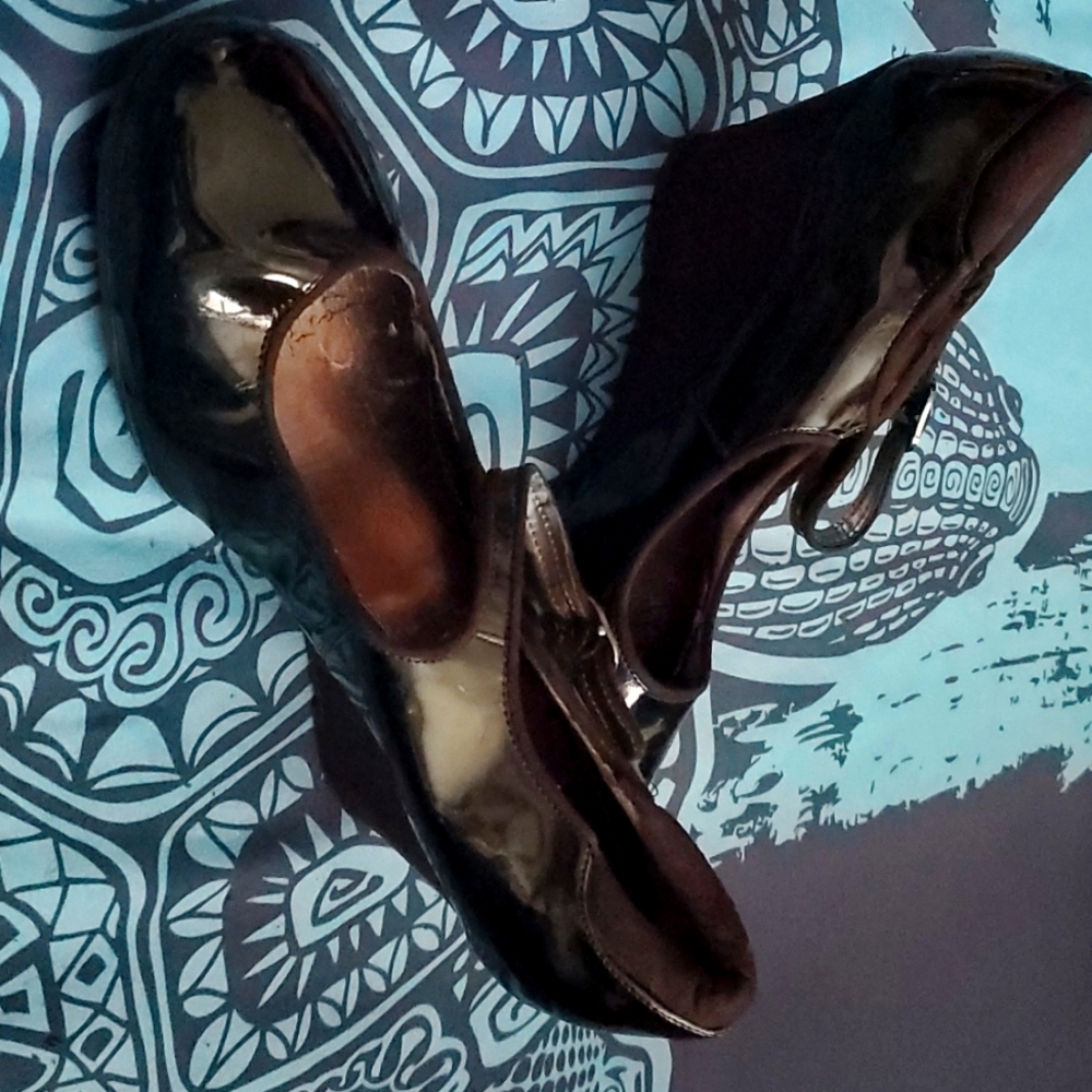 Covington black wedge shoes